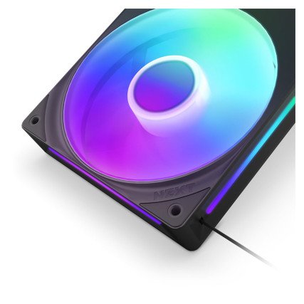Kit 3 ventiladores NZXT U360 Unibody RGB 360mm negro para gabinete alto rendimiento
