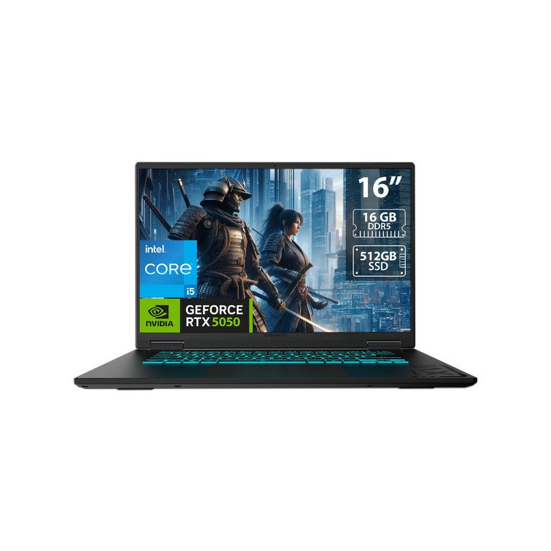 Laptop Gamer Gigabyte A16 16" Intel Core i5-13420H RTX 5050 16GB DDR5 512GB SSD 165Hz Laptop Gamer Gigabyte A16 16" Intel Core i5-13420H RTX 5050 16GB DDR5 512GB SSD 165Hz