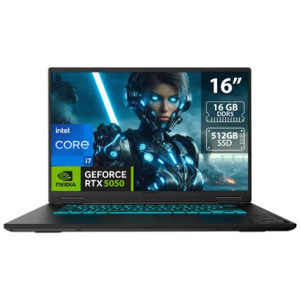 Laptop Gamer Gigabyte A16 16" Intel Core i7-13620H RTX 5050 16GB DDR5 512GB SSD 165Hz