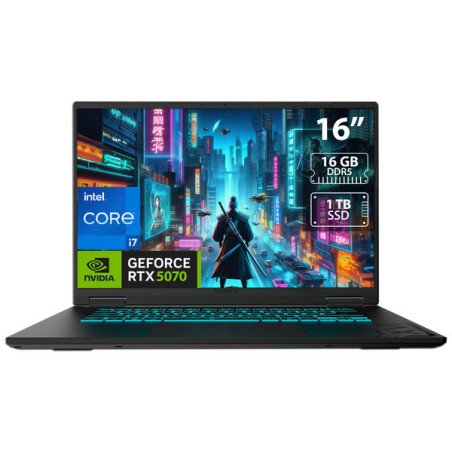 Laptop Gamer Gigabyte A16 16" Intel i7-13620H RTX 5070 16GB DDR5 1TB SSD 165Hz