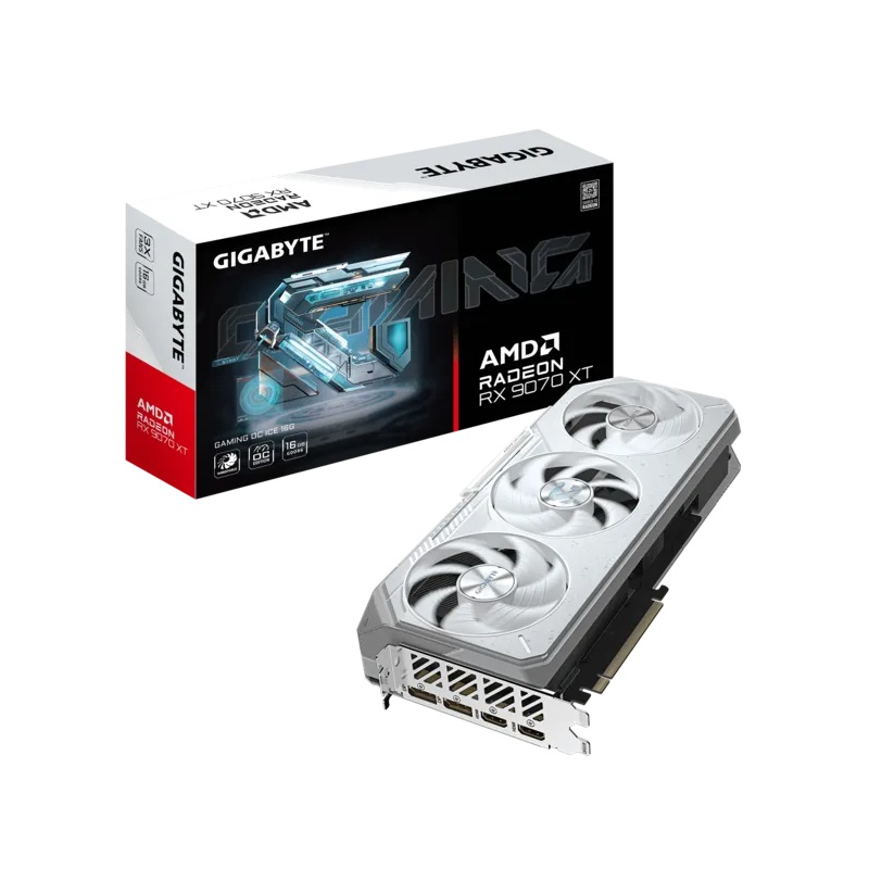 Tarjeta de Video Gigabyte RX 9070 XT Gaming OC 16GB GDDR6 PCIe 5.0 Triple Fan HDMI DP