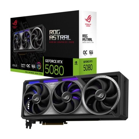 Tarjeta de Video ASUS ROG Astral RTX 5080 16GB GDDR7 192-bit PCIe 5.0 Triple Fan HDMI DP