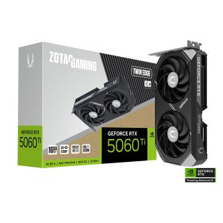 Tarjeta de Video ZOTAC RTX 5060 Ti Twin Edge OC 16GB GDDR7 PCIe 5.0 HDMI DisplayPort Dual Fan