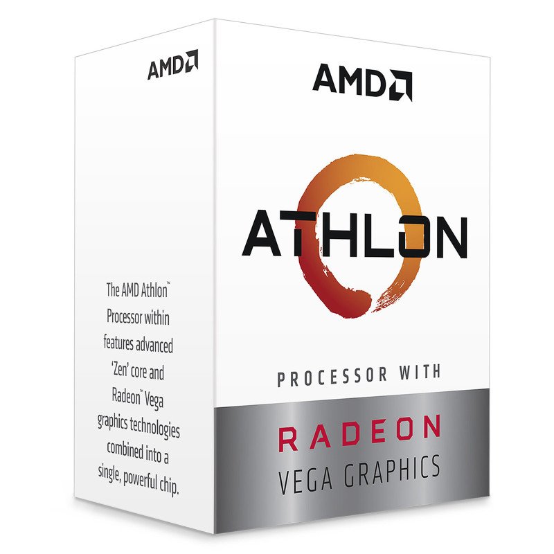 Procesador AMD Athlon 3000G 3.5GHz con Gráficos Vega Integrados Socket AM4 YD3000C6FHBOX