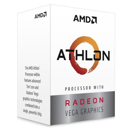 Procesador AMD Athlon 3000G 3.5GHz con Gráficos Vega Integrados Socket AM4 YD3000C6FHBOX