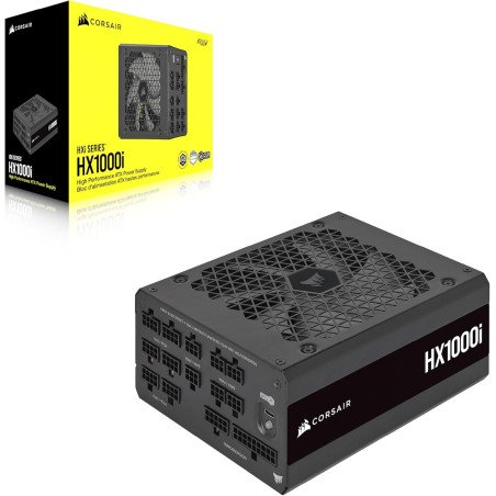 Fuente de Poder Corsair HX1000i 1000W 80 Plus Platinum Full Modular Negro (CP-9020259-NA)