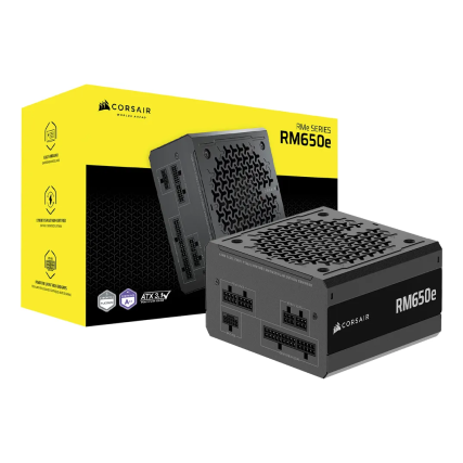 Fuente de Poder Corsair RM650e 650W 80 Plus Gold Full Modular Negra (CP-9020302-NA)