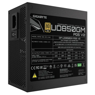 Fuente de Poder Gigabyte 850W 80 Plus Gold PCIe Gen5 Full Modular ATX 3.1 GP-UD850GM PG5