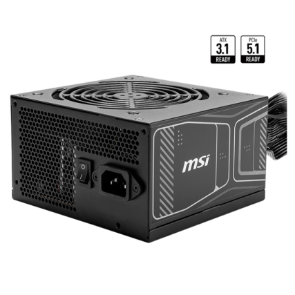 Fuente de Poder MSI MAG A850GN PCIe 5.1 850W 80 Plus Gold ATX 3.1 PFC Activo Negra