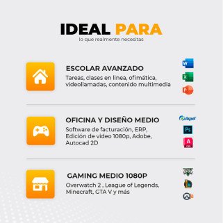 Yali V2 - AMD Ryzen 7 5700G, 16GB DDR4, 1TB M.2, Wifi, PC Gamer / Diseño