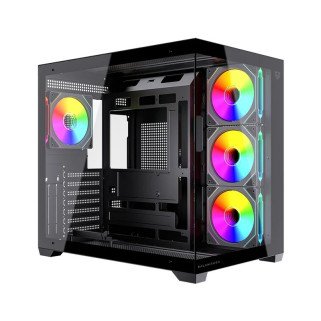 Gabinete Balam Rush Tank Core Ultra GM925 Negro Mid Tower ATX con Cristal Templado