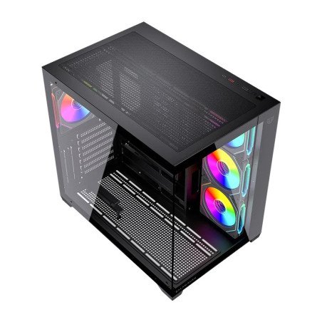 Gabinete Balam Rush Tank Core Ultra GM925 Negro Mid Tower ATX con Cristal Templado