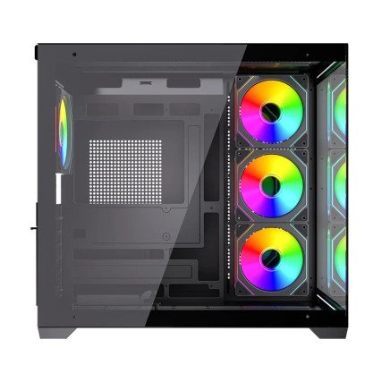 Gabinete Balam Rush Tank Core Ultra GM925 Negro Mid Tower ATX con Cristal Templado