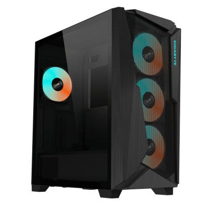 Gabinete Gigabyte Glass C301 E-ATX Negro con 4 Ventiladores ARGB y Cristal Templado