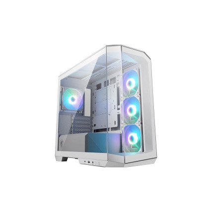 Gabinete Gamer MSI MAG PANO M100R PZ White Micro-ATX con Cristal Panorámico ARGB y USB-C