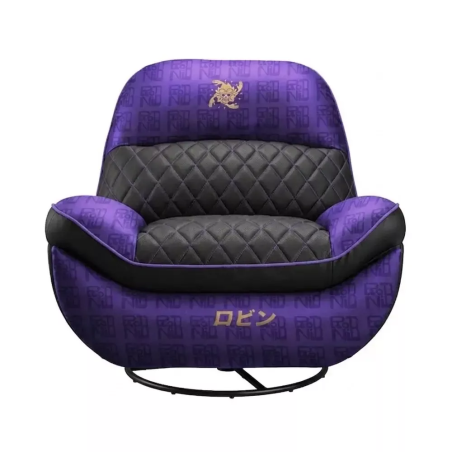 Sillón Gamer Cougar Overlord One Piece Robin Black Purple en Cuero Sintético Ergonómico