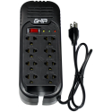 Regulador GHIA GVR-020 800W 2KVA 120V 8 salidas protección de voltaje para equipos electrónicos