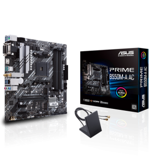 Tarjeta Madre ASUS PRIME B550M-A AC AM4 Micro ATX WiFi AC DDR4 PCIe 4.0 M.2 para Ryzen