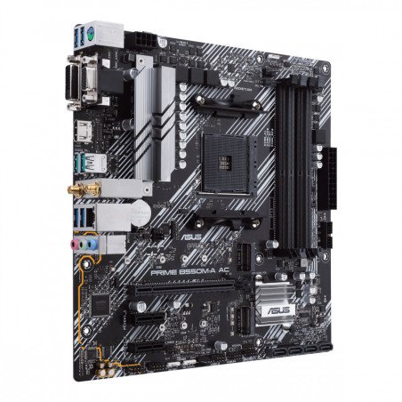 Tarjeta Madre ASUS PRIME B550M-A AC AM4 Micro ATX WiFi AC DDR4 PCIe 4.0 M.2 para Ryzen
