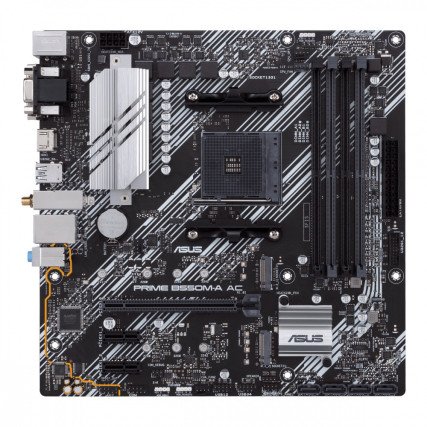 Tarjeta Madre ASUS PRIME B550M-A AC AM4 Micro ATX WiFi AC DDR4 PCIe 4.0 M.2 para Ryzen
