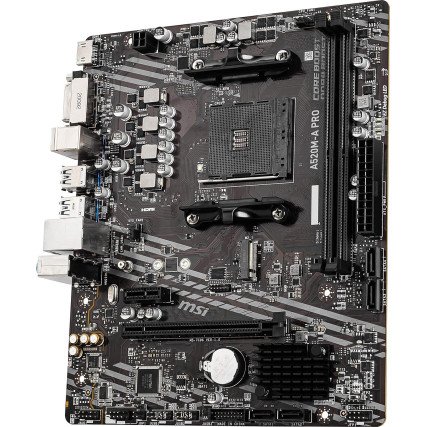 Tarjeta Madre MSI A520M-A PRO AM4 Micro ATX DDR4 HDMI DVI M.2 para Procesadores AMD Ryzen