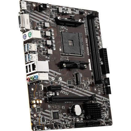 Tarjeta Madre MSI A520M-A PRO AM4 Micro ATX DDR4 HDMI DVI M.2 para Procesadores AMD Ryzen