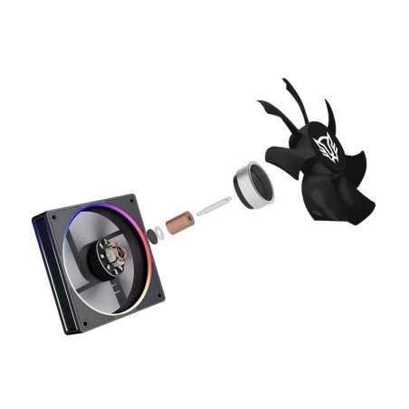 Ventilador Balam Rush Helium Pro HEX50 RGB 120mm Negro para Gabinete Gaming BR-942041
