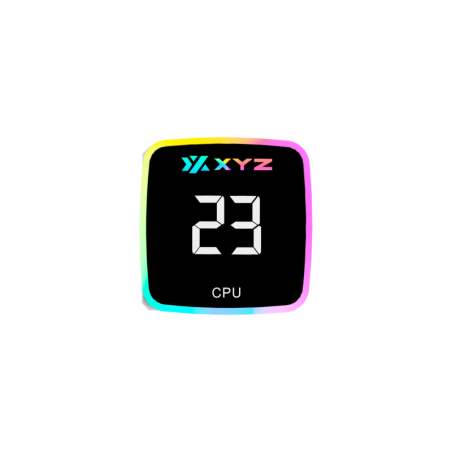 Enfriamiento Líquido XYZ Aquapulse AIO 240mm ARGB Blanco con Pantalla Digital 2500 RPM para CPU