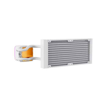 Enfriamiento Líquido XYZ Aquapulse AIO 240mm ARGB Blanco con Pantalla Digital 2500 RPM para CPU