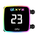 Enfriamiento Líquido XYZ Aquapulse AIO 240mm ARGB Negro con Pantalla Digital y Bomba 2500 RPM