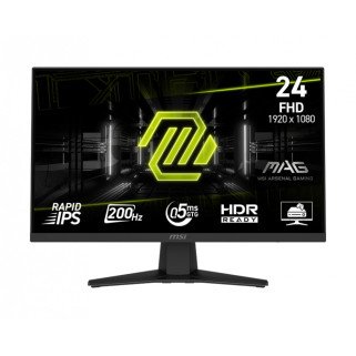 Monitor Gamer MSI MAG 244F 24" FHD Rapid IPS 200Hz 0.5ms FreeSync Premium HDR Ready