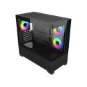 Gabinete Cooler Master Elite 490 Black Micro ATX con Vidrio Templado ARGB USB-C E490-KHNN-S00