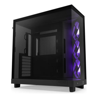 Gabinete NZXT H6 Flow Black Mid Tower ATX de Doble Cámara Compacta con Alto Flujo de Aire