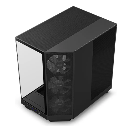 Gabinete NZXT H6 Flow Black Mid Tower ATX de Doble Cámara Compacta con Alto Flujo de Aire