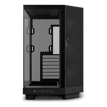 Gabinete NZXT H6 Flow Black Mid Tower ATX de Doble Cámara Compacta con Alto Flujo de Aire