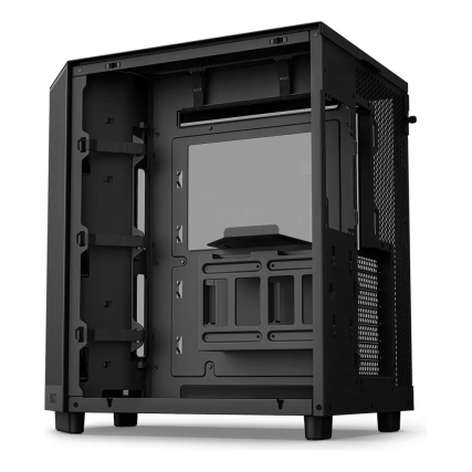 Gabinete NZXT H6 Flow Black Mid Tower ATX de Doble Cámara Compacta con Alto Flujo de Aire