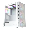 Gabinete XYZ Airone 100 Mesh White ATX con 6 Ventiladores ARGB y Panel de Cristal Templado