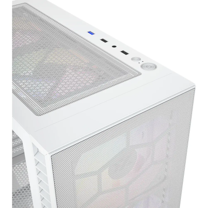 Gabinete XYZ Airone 100 Mesh White ATX con 6 Ventiladores ARGB y Panel de Cristal Templado