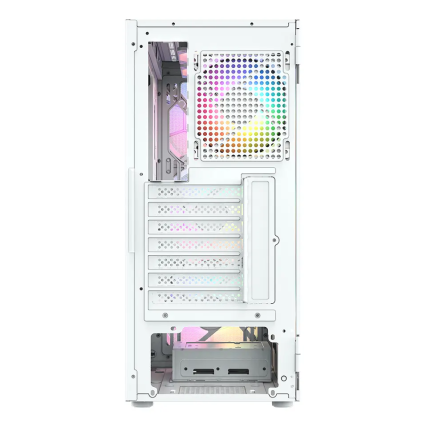 Gabinete XYZ Airone 100 Mesh White ATX con 6 Ventiladores ARGB y Panel de Cristal Templado
