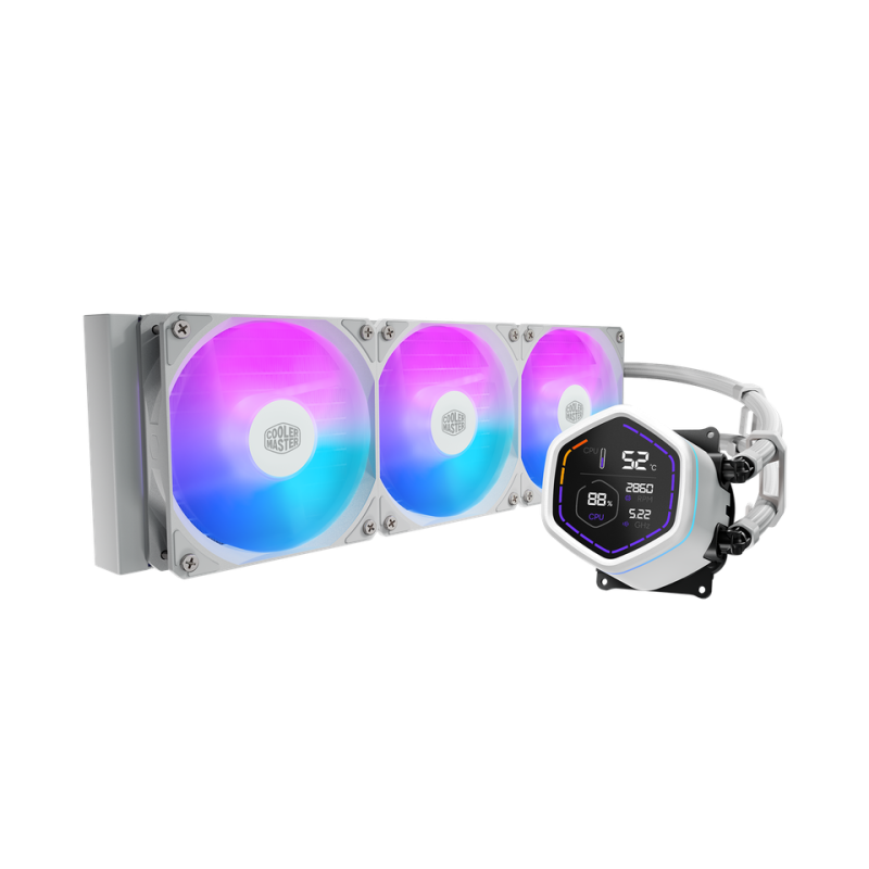 Enfriamiento Líquido Cooler Master MasterLiquid Core NEX Digital 360 ARGB Blanco 360mm para Intel y AMD Enfriamiento Líquido Cooler Master MasterLiquid Core NEX Digital 360 ARGB Blanco 360mm para Intel y AMD