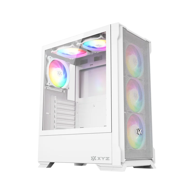 Gabinete XYZ Airone 300-X Mesh White ATX con 6 Ventiladores 120mm Alto Flujo de Aire Gabinete XYZ Airone 300-X Mesh White ATX con 6 Ventiladores 120mm Alto Flujo de Aire