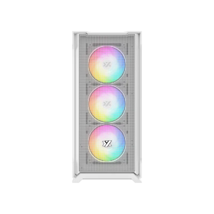 Gabinete XYZ Airone 300-X Mesh White ATX con 6 Ventiladores 120mm Alto Flujo de Aire