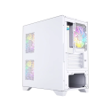 Gabinete XYZ Titanium View Lit White ATX con 6 Ventiladores 120mm y Panel Lateral de Vidrio
