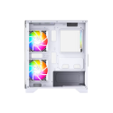 Gabinete XYZ Titanium View Lit White ATX con 6 Ventiladores 120mm y Panel Lateral de Vidrio