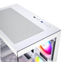 Gabinete XYZ Titanium View Lit White ATX con 6 Ventiladores 120mm y Panel Lateral de Vidrio