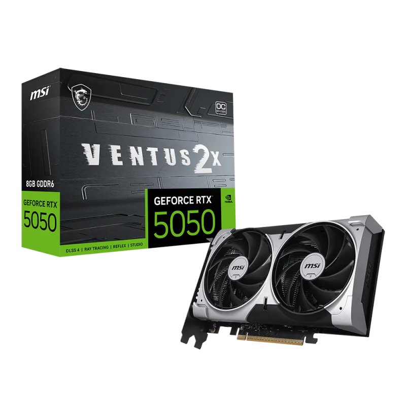 Tarjeta de Video MSI GeForce RTX 5050 Ventus 2X OC Edition 8GB GDDR6