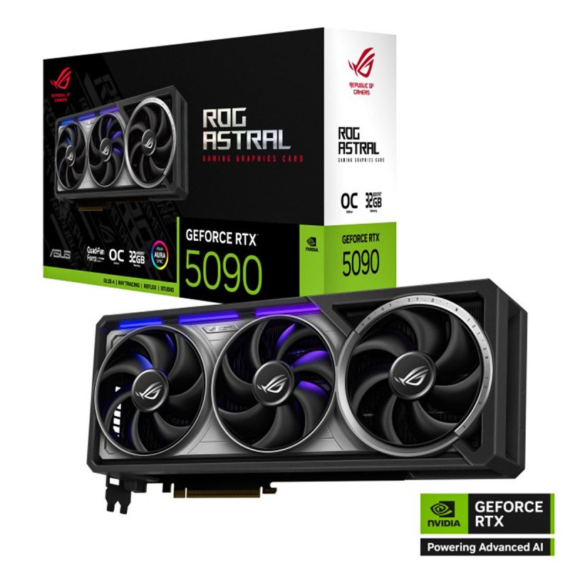 Tarjeta de Video ASUS ROG Astral RTX 5090 O32G Gaming 32GB GDDR7 PCIe 5.0 Triple Fan