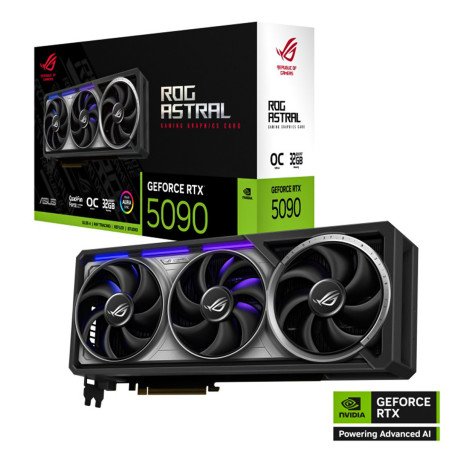 Tarjeta de Video ASUS ROG Astral RTX 5090 O32G Gaming 32GB GDDR7 PCIe 5.0 Triple Fan