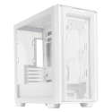 Gabinete ASUS A21 Blanco Micro-ATX con Vidrio Templado, Panel de Malla y Soporte BTF | Sin Fuente