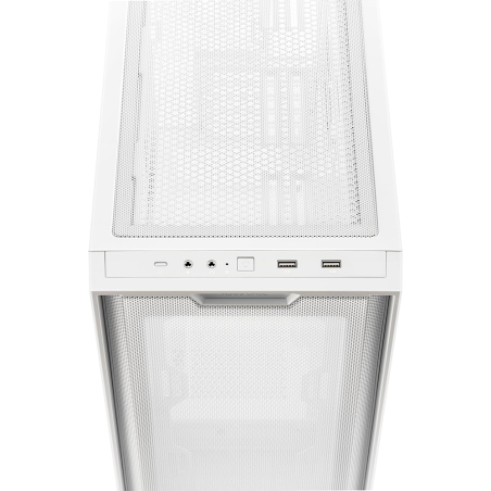Gabinete ASUS A21 Blanco Micro-ATX con Vidrio Templado, Panel de Malla y Soporte BTF | Sin Fuente